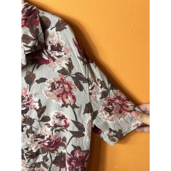 Abercrombie & Fitch The A&F Summer Linen Blend Floral Button Up Size XS - Picture 3 of 7